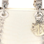 Niloticus Crocodile Himalaya Medium Lady Dior Latte