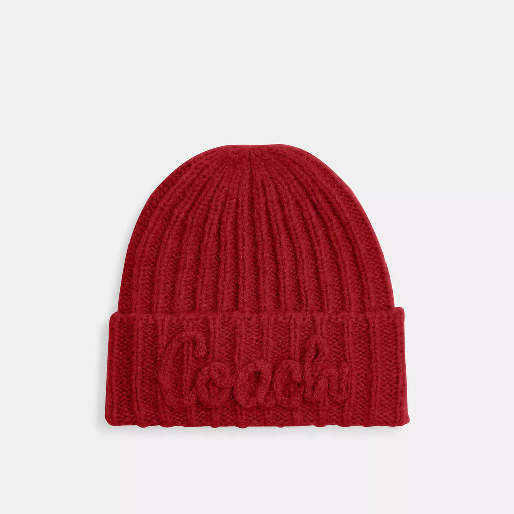 Coach Outlet Coach Script Knit Beanie