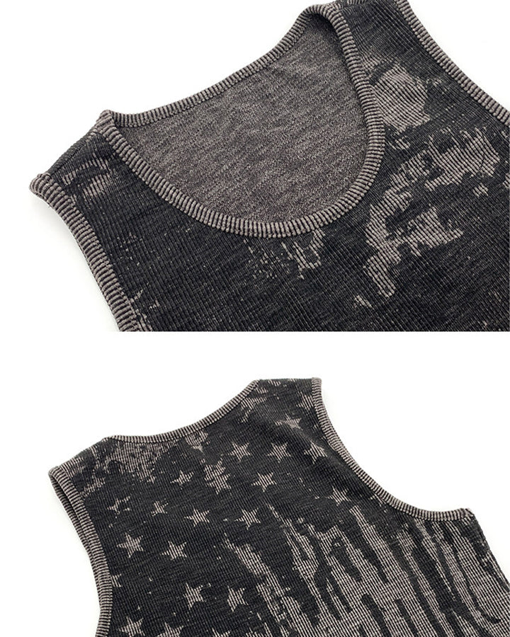 New American Street Ink Elastic Tank Top