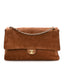 Suede Calfskin Souplissimo Maxi Flap Camel
