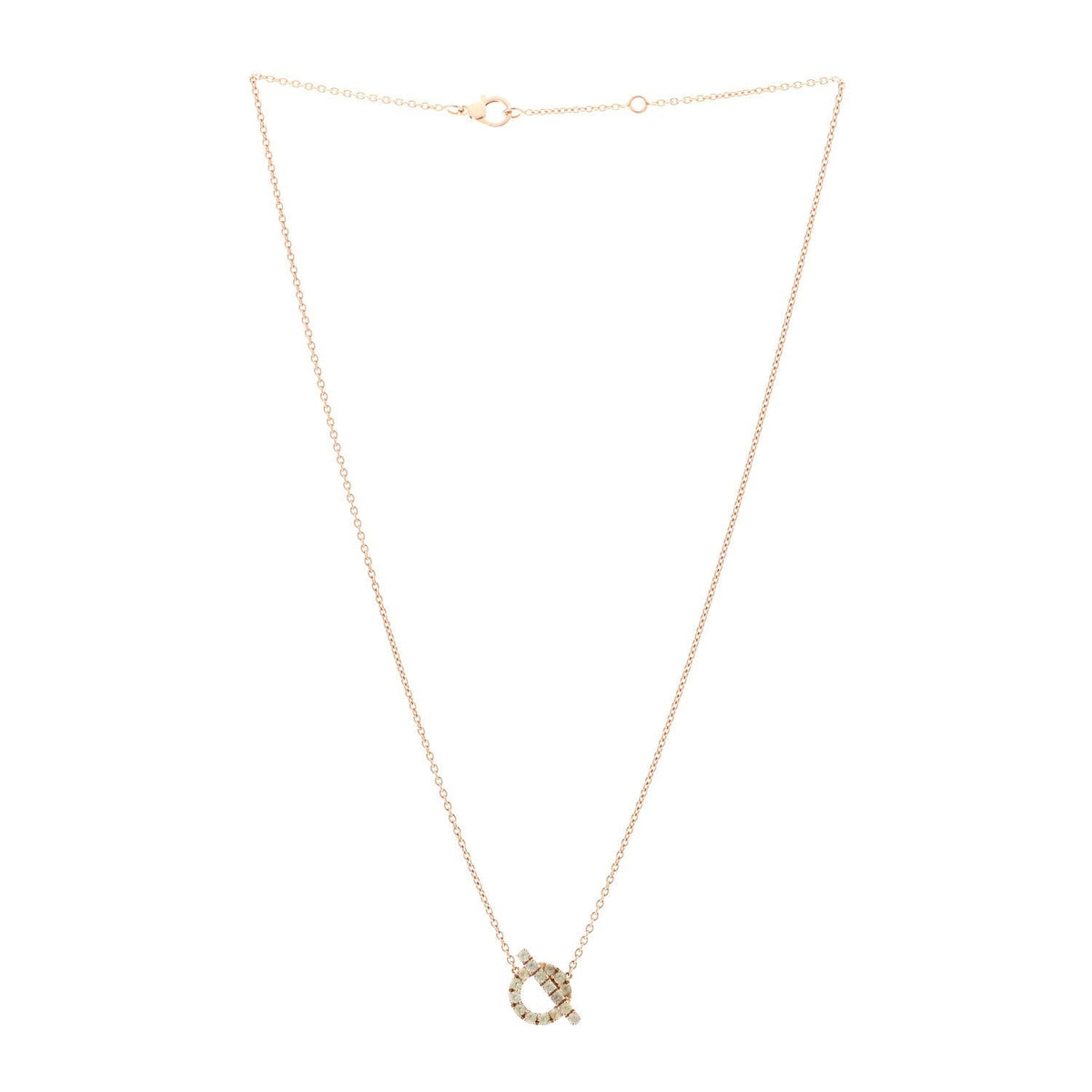 18K Rose Gold Green Sapphire Finesse Pendant Necklace