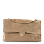 Suede Calfskin Souplissimo Maxi Flap Dark Beige