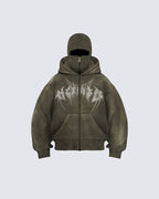 KIIKIO Stonewashed Balaclava Integrated Hoodie