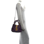Nappa Matelasse Lux Coffer Bag Purple