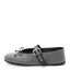 Calfskin Studded Mary Jane Ballerina Flats 36.5 Black