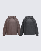 Washed Stitch Detail Oversized Hoodie
