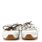 X NEW BALANCE Bleached Calfskin 530 SL Slip-On Sneakers Mules 39.5 White