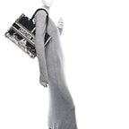 Canvas Embroidered Medium Paris Book Tote Black White