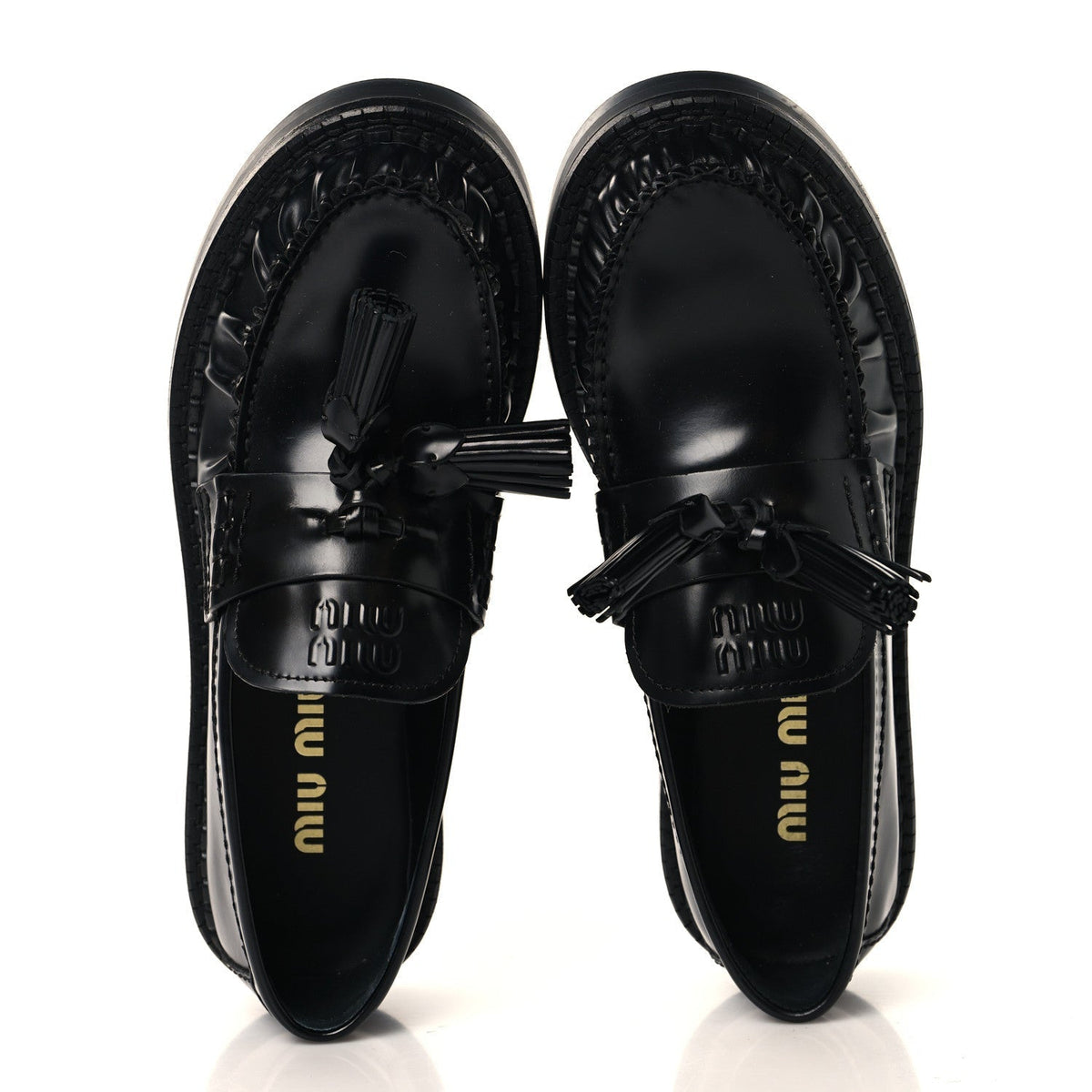 Spazzolato Tassel Loafers 36.5 Black
