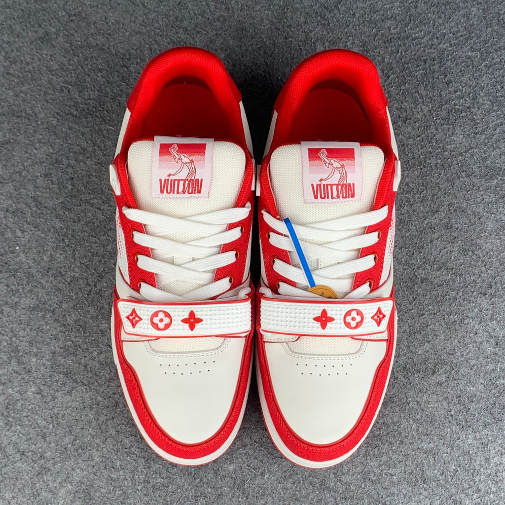 LV Trainer ' Red Monogram Denim '