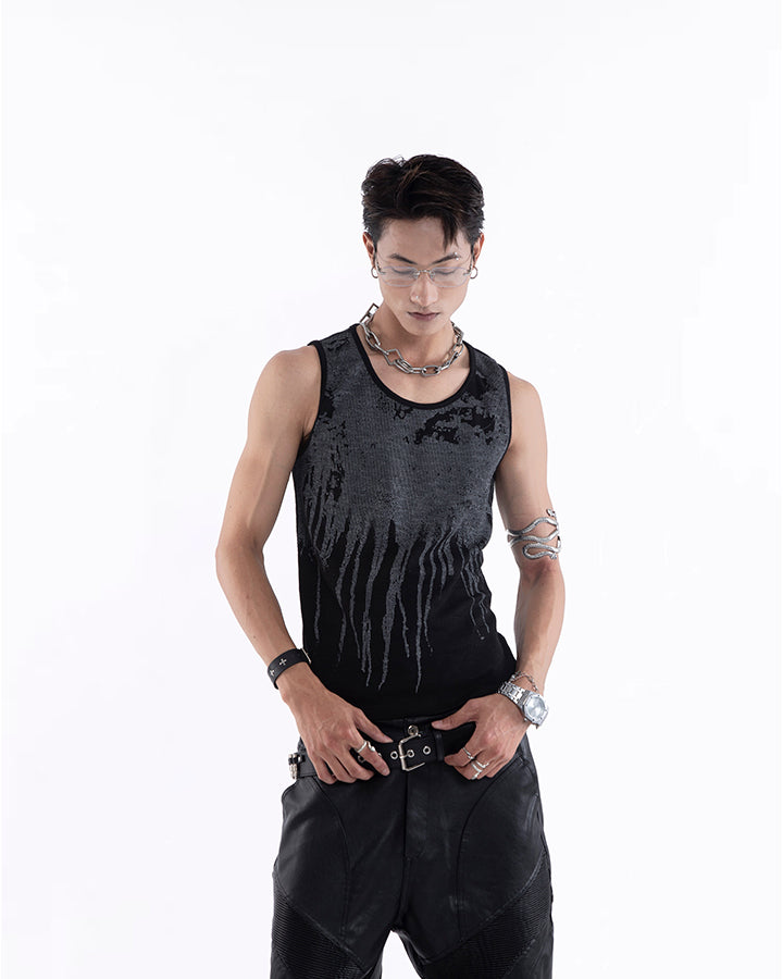 New American Street Ink Elastic Tank Top