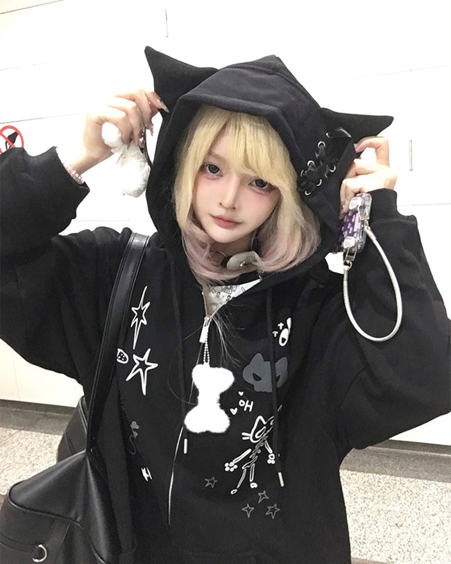 American Style Graphic Hoodie Subculture Main Image
