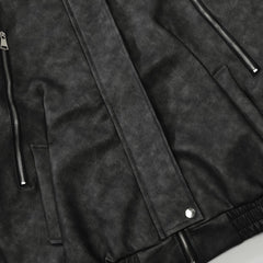 Men's FallWinter Loose Casual Leather Clothing Coat