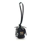 Calfskin Trick Bag Charm Black