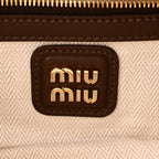 Suede Padded Regular Arcadie Top Handle Bag Cacao