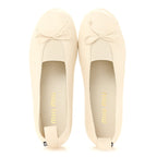 Nappa Womens Elan Bow Ballerina Flats 36 Avorio