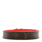 Monogram 30mm LV Initiales Reversible Belt 90 36 Coquelicot