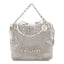 Crystal Embellished Metallic Lambskin Mini Chanel 22 Silver
