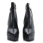 Calfskin LV Roxy Platform Ankle Boots 41 Black