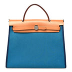 Toile Officier Vache Hunter Herbag Zip PM 31 Bleu Izmir Fauve