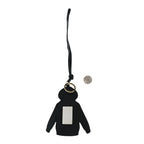 Calfskin Hoodie Trick Bag Charm Grigio