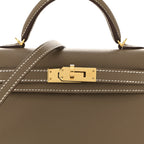 Epsom Mini Kelly Sellier 20 Etoupe