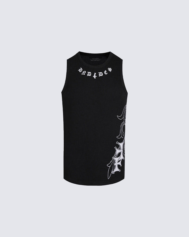 American Street Hip-Hop Slim Cross Tank Top New Hover Image