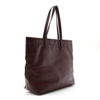 Vitello Soft Shopping Tote Burgundy