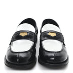 Spazzolato Penny Loafer 39 Black White