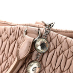 Nappa Matelasse Swarovski Crystal Tote Cammeo