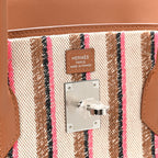 Toile Swift Broderie Shoulder Birkin Light 39 Gold Fauve Rose Pop Black
