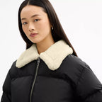 Coach Outlet Puffer With Shearling Collar