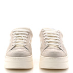 Suede Calfskin Dior Star Ors Platform Sneakers White Black 39 Light Beige White