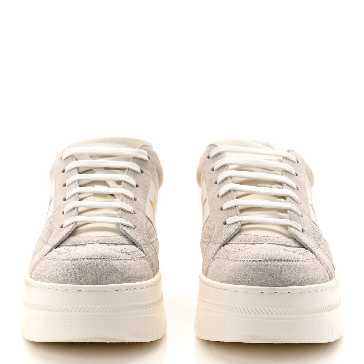 Suede Calfskin Dior Star Ors Platform Sneakers White Black 39 Light Beige White