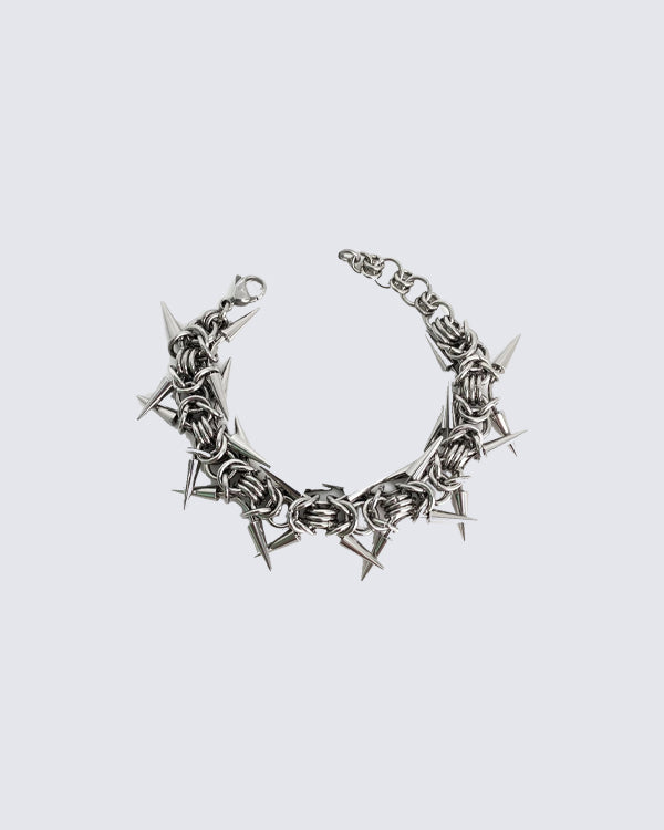 New Punk Spike Chain Bracelet Hover Image
