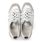 Metallic Grained Calfskin Womens LV Sneakerina 38 Silver