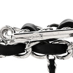 Brass Calfskin Medium Grocery By Chanel Shopping Basket Silver