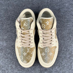 Custom Air Jordan 1 Low Sable Weave 'Sail/Tan'