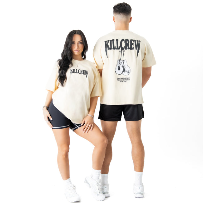 RELAXED FIT "ATHLETIC DEPARTMENT" T-SHIRT - CREAM Main Image
