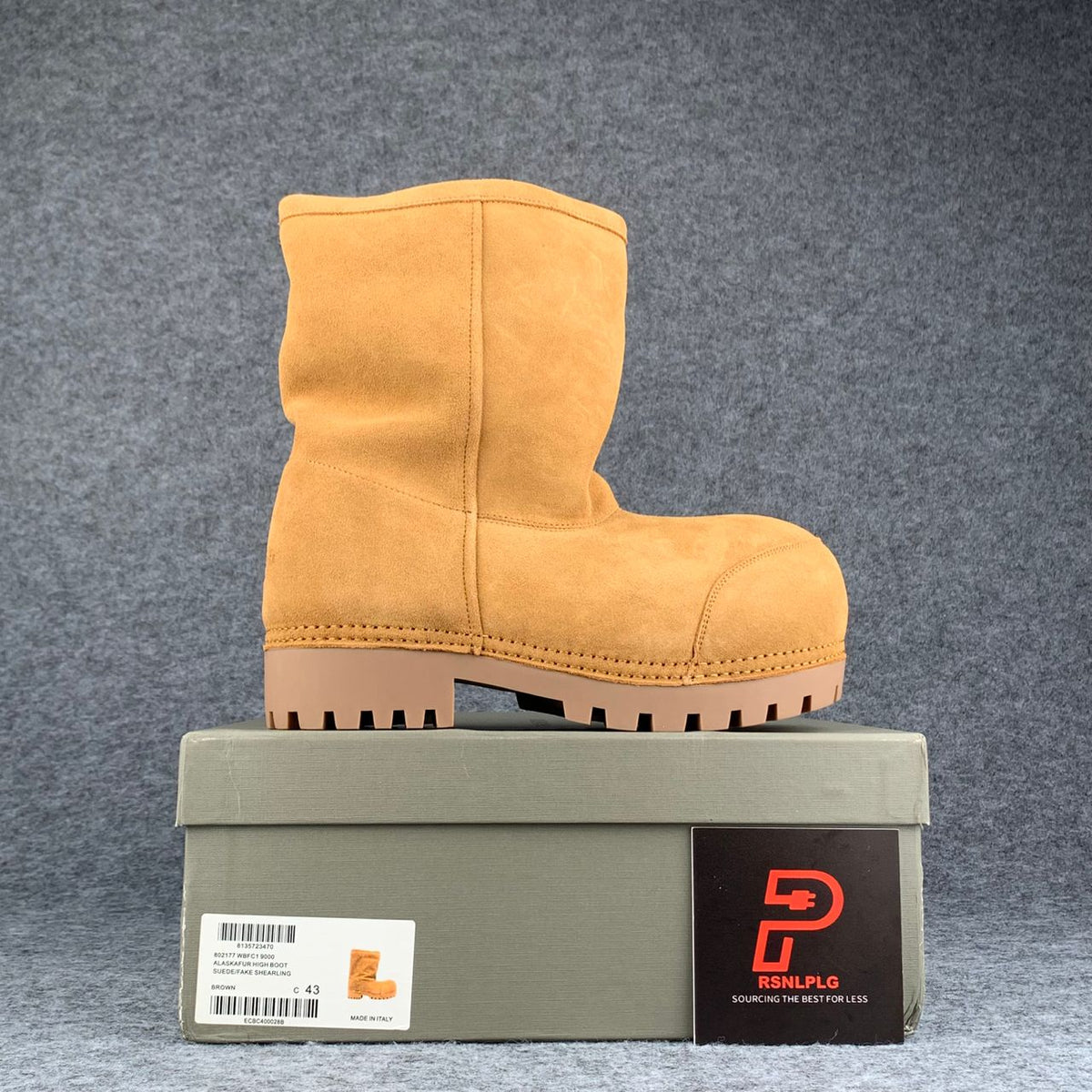 Balenciaga Alaska Fur Low Boot 'Brown'