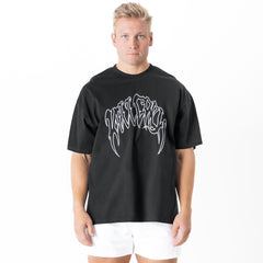 OVERSIZED "CLASSIC" T-SHIRT - BLACK / WHITE