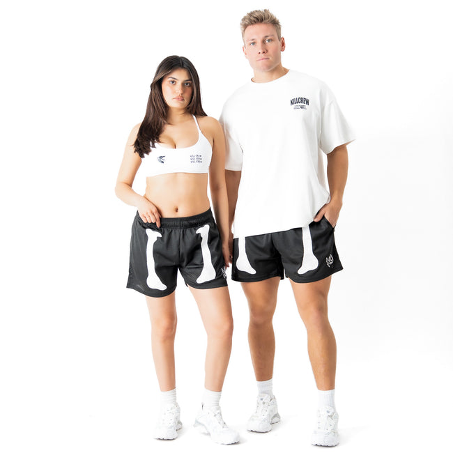 VENTED MESH SHORTS BONE DRY - BLACK / WHITE Main Image
