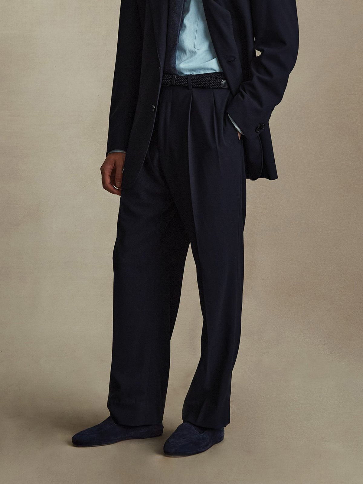 Merino S140 High Twist Trousers - Dark Navy