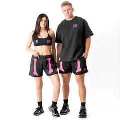 VENTED MESH SHORTS BONE DRY - BLACK / PINK