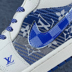 Custom Air Jordan 1 Low Bleu Atelier Sail/Blue