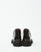 Gucci Black Leather SHW Horsebit Lug Sole Ankle Booties - 41.5