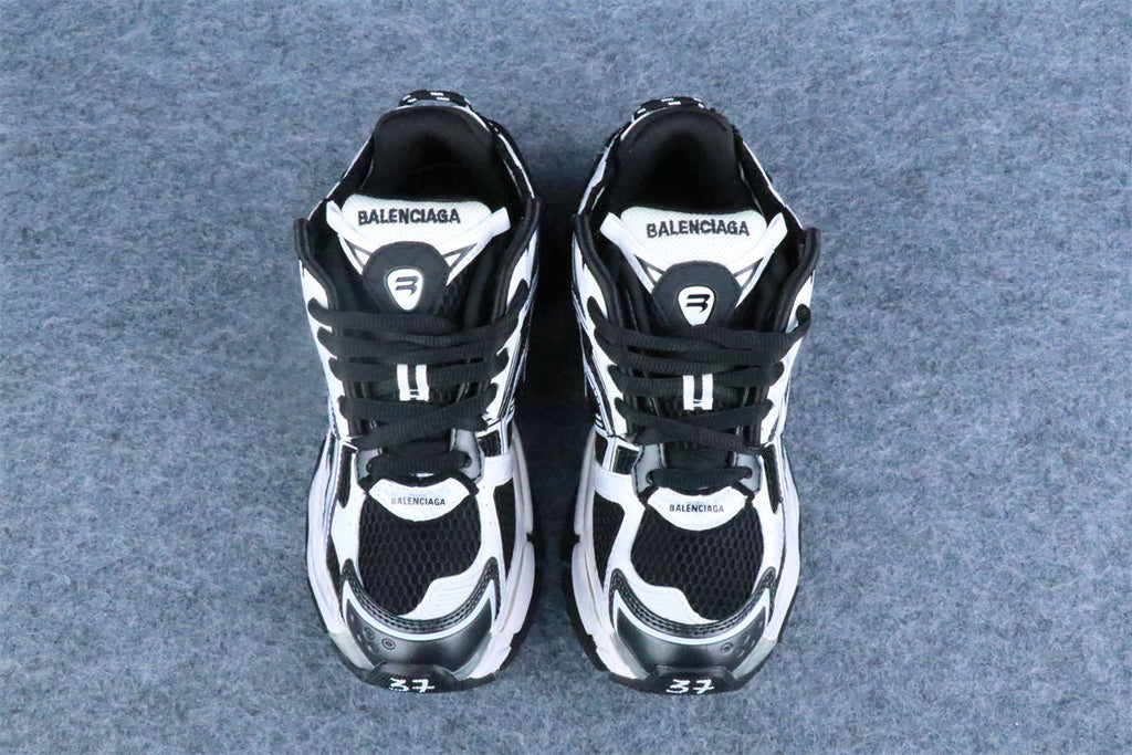 Custom Balenciaga Runner Sneaker LED 'Black White'