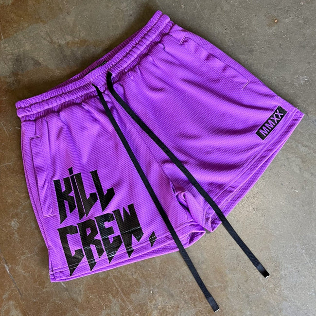 MUAY THAI SHORTS (MID THIGH CUT) - PURPLE Main Image
