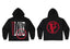 Vlone Circle Lightning Graphic Hoodie - Black/Red