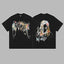 Revenge Colorful Graffiti Arch Logo & Portrait Graphic Short Sleeve T-Shirt Black